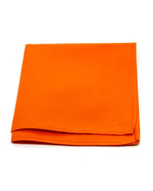 Bright Orange Cotton Pocket Squares | Jaan J. - The Home of Non-Silk ...